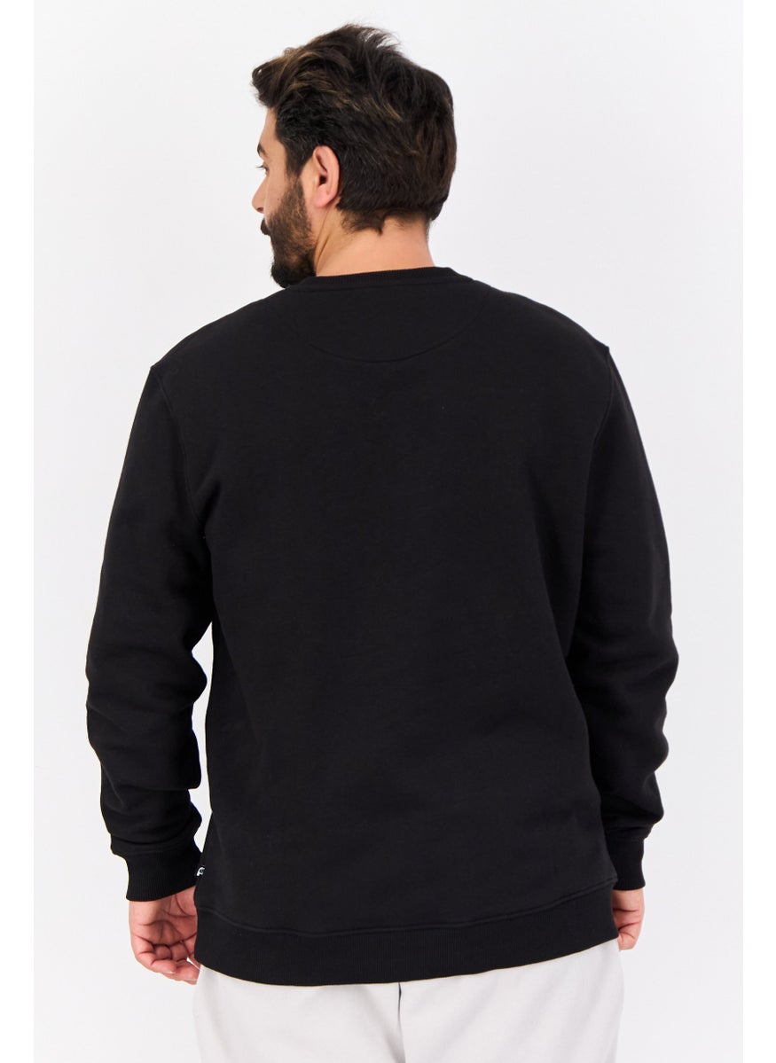 Penfield Men Crew Neck Brand Logo Long Sleeves Sweatshirt, Black  - Image 3