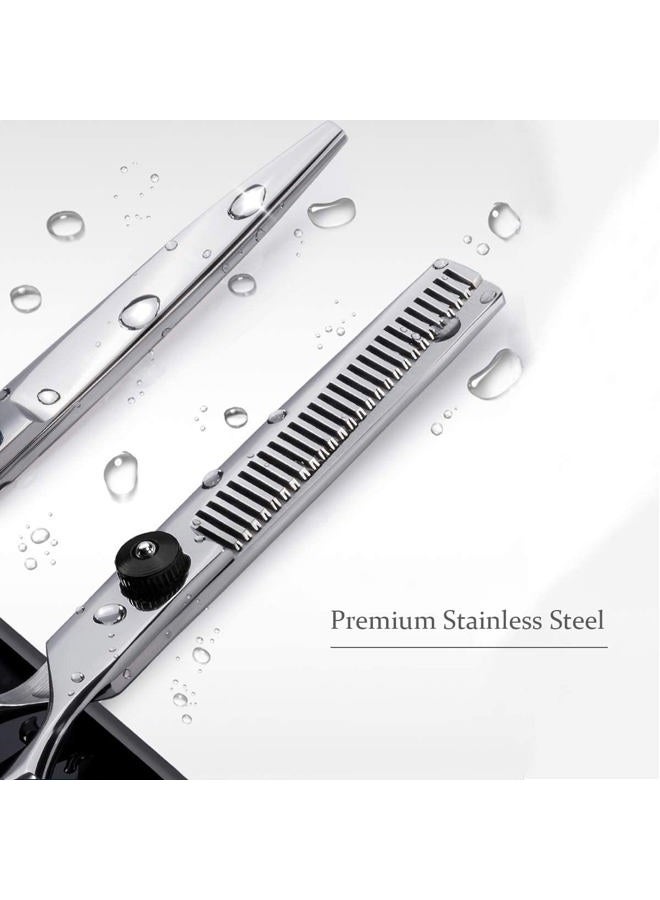 Fcysy Thinning Shears for Hair Cutting, Fcysy 6 Inches Professional Hair Thinning Scissors Barber Texturizing Shears, Haircutting Blending Scissor Hair Thinner Layering Scissors with Comb for Dog Women Men - Image 4