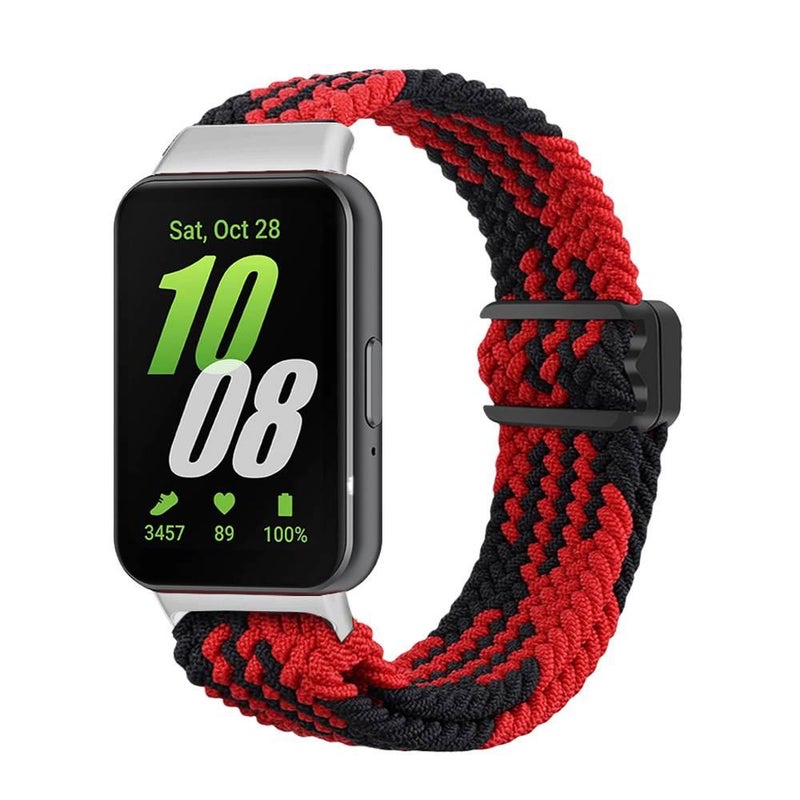 سوار ساعة ذكية باللون أزرق قابل للتعديل سوار نايلون حلقي متوافق مع Samsung Galaxy Watch بملاءمة قابلة للتعديل وحزام بديل - Image 5