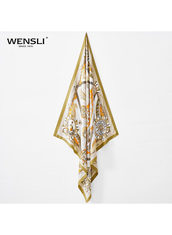 Wanshili Silk Scarf Women's Silk Shawl For Mother-in-law And Mother, Holiday Gift Box, Four Seasons Scenery - Image 5