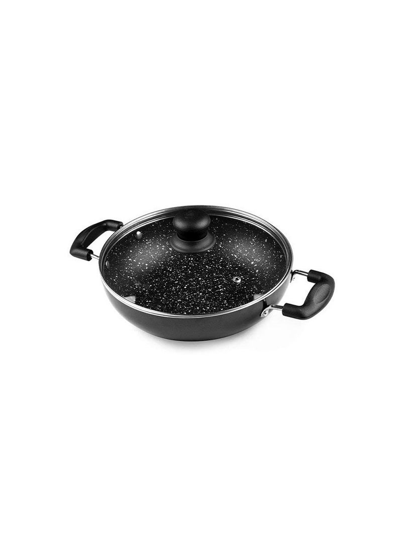 Happy Home G Happy Home Kadhai 24cm Non Stick with lid with Induction base - Image 1