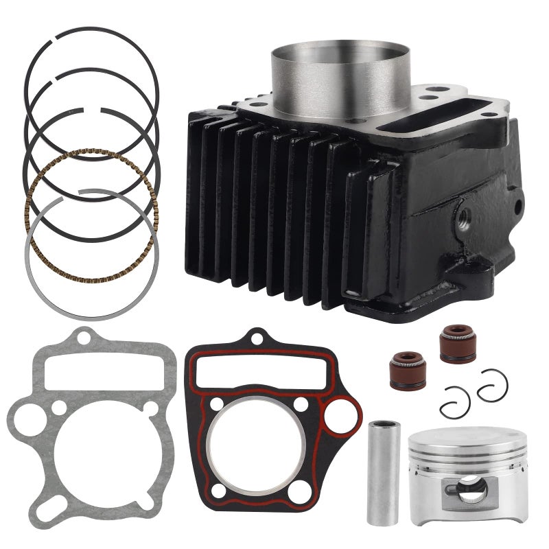 FLYPIG 524mm Engine Cylinder Piston Big Bore Rebuild Kit For 110cc 4Stroke Chinese TaoTao Coolster ATV Pit Quad Dirt Bike Go Kart Cylinder with Piston Ring Kit
