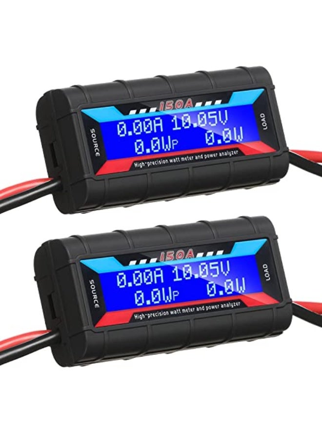 Generic TERRIFI Current Analyzer, 2pcs 150A High Precision Meter Power Analyzer Battery Consumption Performance Amp Meter Power Monitor with Backlight Digital Lcd Screen for Tester Circuit  - Image 1