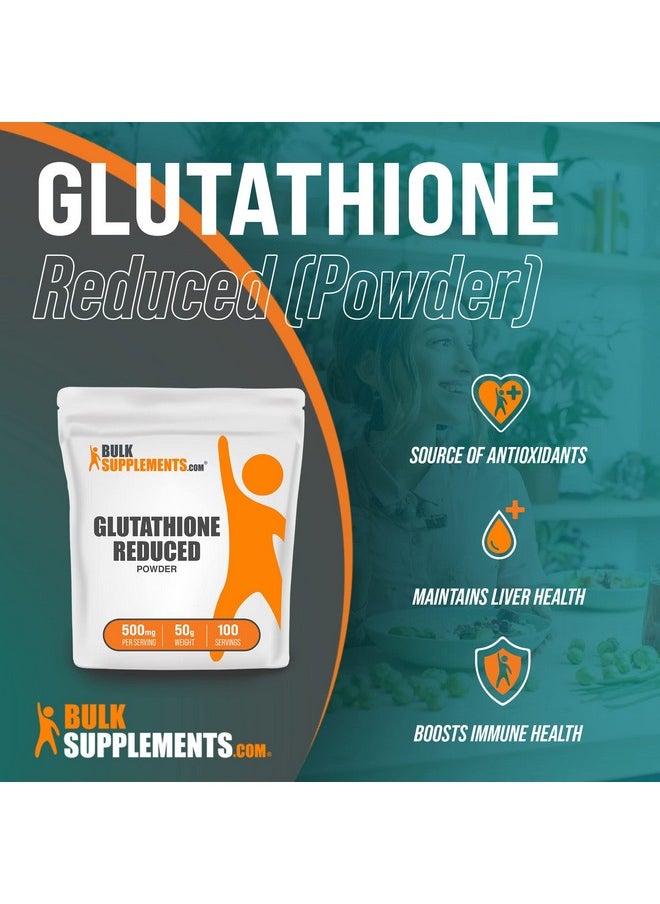 BulkSupplements Com Glutathione Reduced Powder Reduced Glutathione For Antioxidant  Liver Support Gluten Free Soy Free 500Mg Per Serving 50 Grams 18 Oz  - Image 3