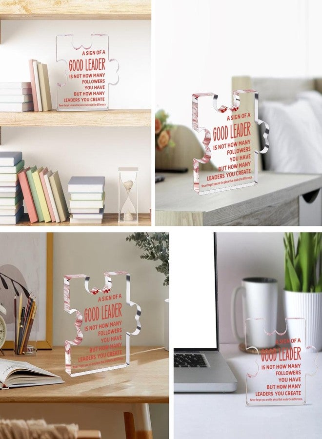 TuSuQing Thank You Gift for Good Leader Boss Supervisor Manager - Retirement Coworker Farewell Promotion Celebration Christmas Birthday - Office Irregular Acrylic Decor Table Signs - Image 4