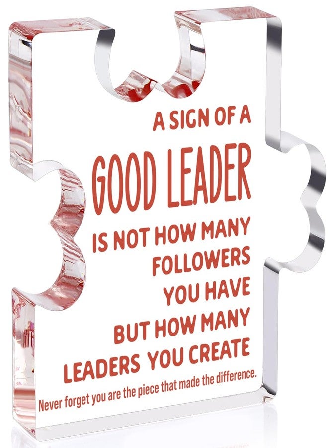 TuSuQing Thank You Gift for Good Leader Boss Supervisor Manager - Retirement Coworker Farewell Promotion Celebration Christmas Birthday - Office Irregular Acrylic Decor Table Signs - Image 1