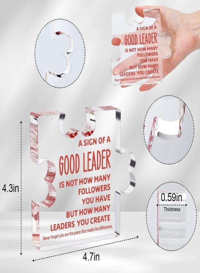 TuSuQing Thank You Gift for Good Leader Boss Supervisor Manager - Retirement Coworker Farewell Promotion Celebration Christmas Birthday - Office Irregular Acrylic Decor Table Signs - Image 5