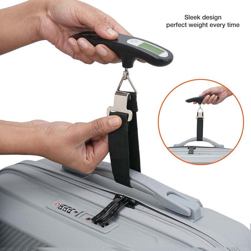 nasher miles Weight Machine for Luggage - 50 kg capacity, Steel body - Digital Portable Electronic Luggage Weighing Scale for home, travel, flights, bags (Black,50 kg) - Image 4