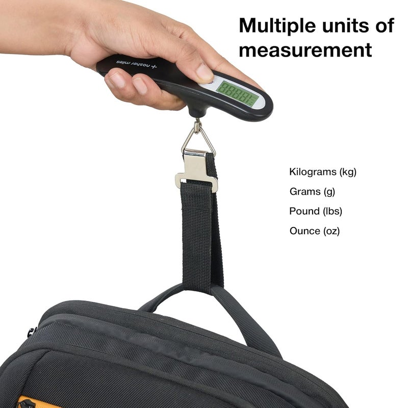 nasher miles Weight Machine for Luggage - 50 kg capacity, Steel body - Digital Portable Electronic Luggage Weighing Scale for home, travel, flights, bags (Black,50 kg) - Image 5