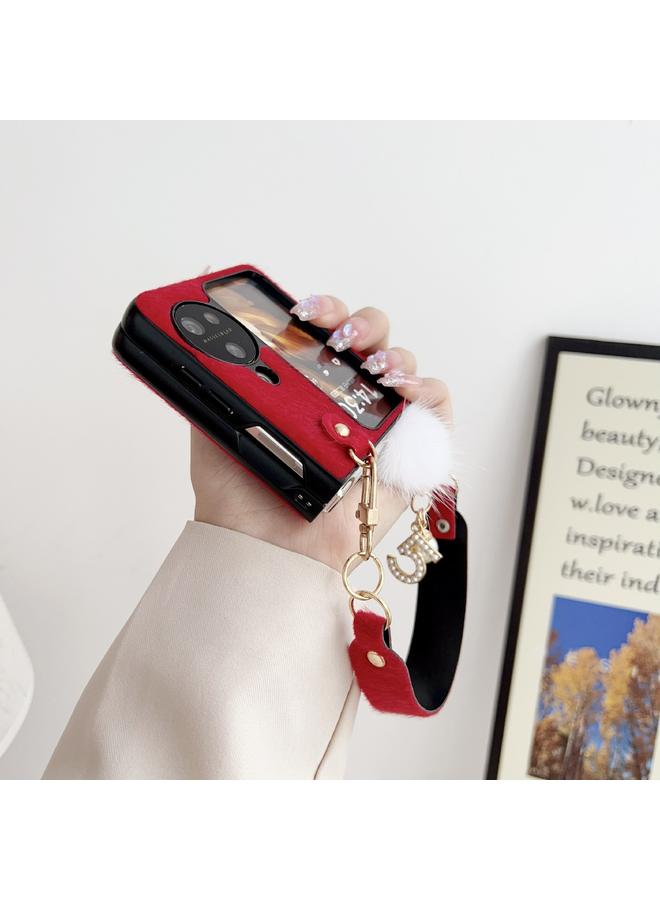 S-TOP Case For OPPO Find N3 Flip Plush PC Phone Case with Lanyard - Image 4