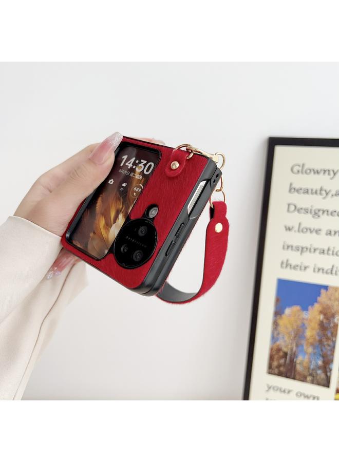 S-TOP Case For OPPO Find N3 Flip Plush PC Phone Case with Lanyard - Image 5