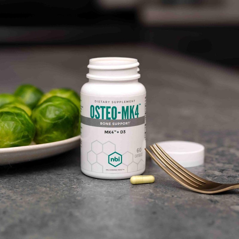 NBI OsteoMK4 Bone Support  Vitamin D  K Complex  45mg Vitamin K2 MK4 for Strong Bone Health  Function  60ct Veggie Capsules - Image 5