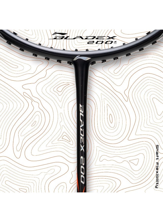 Li-Ning BladeX 200R Carbon Fibre Badminton Racket (Black/Orange) with Free Full Cover - Image 3