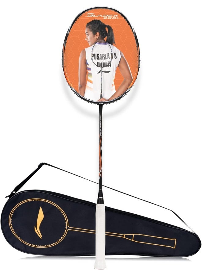 Li-Ning BladeX 200R Carbon Fibre Badminton Racket (Black/Orange) with Free Full Cover - Image 5