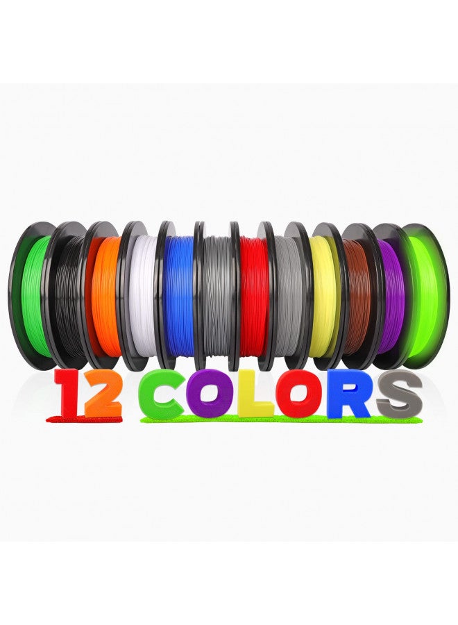 dikale PLA Pro 3D Printer Filament Packs 1.75mm, dikale 12 Packs Assorted Colors, Neatly Wound 500g(1.1lbs) per Spool Refills PLA+, in Total 6KG Bundles, Fit for FDM Ender 3 3D Printer etc - Image 1