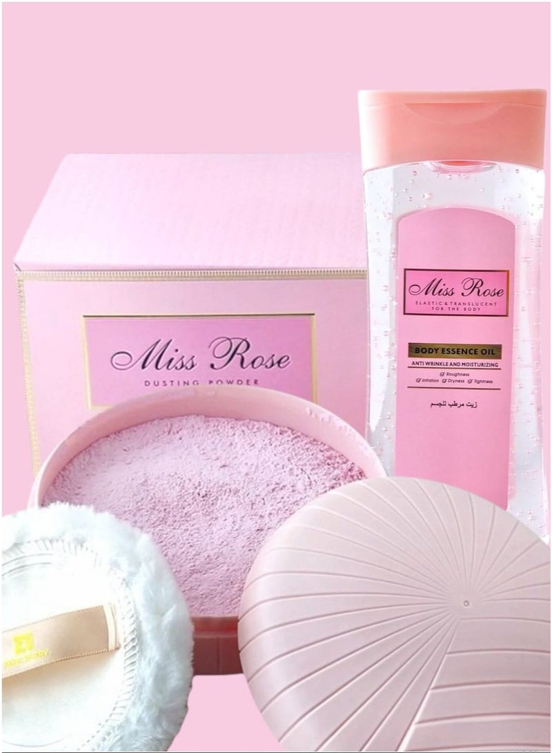 MISS ROSE DUSTING POWDER FOR THE BODY + BODY ESSENCE OIL - Image 2