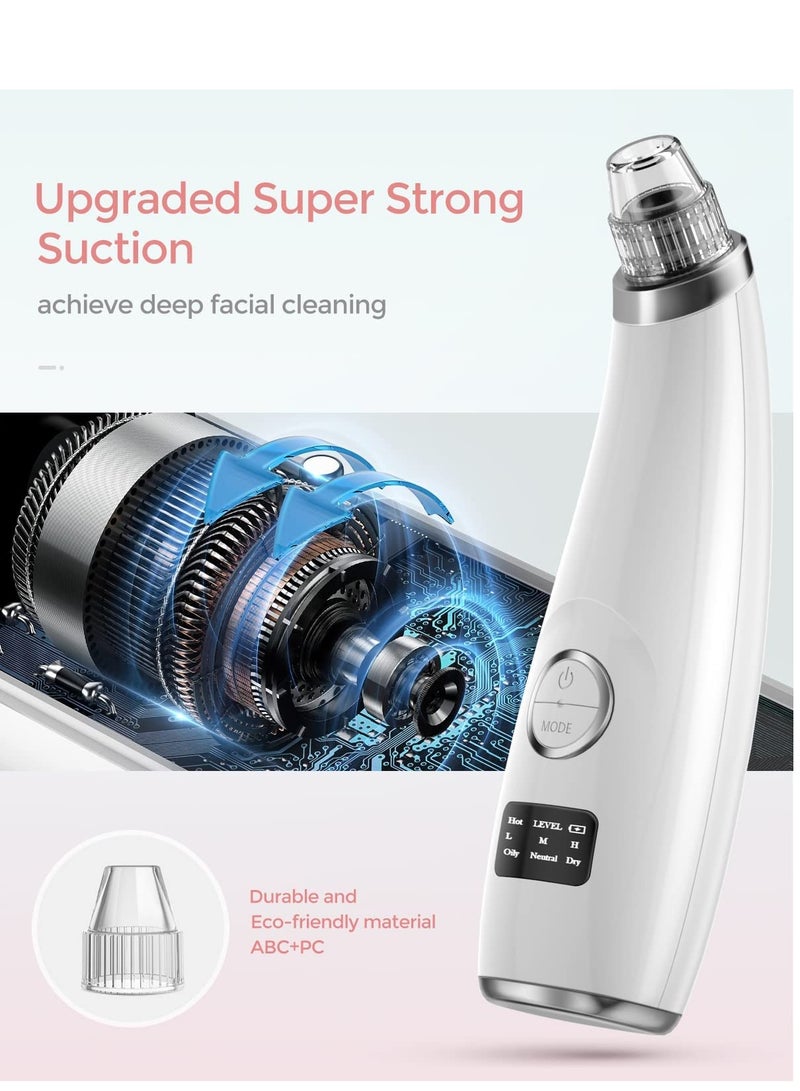Barakah جهاز شفط الرؤوس السوداء مزيل حب الشباب، منظف مسام الوجه الكهربائي، 3 مستويات قوة شفط قابلة للتعديل، قابل للشحن عبر USB - Image 5