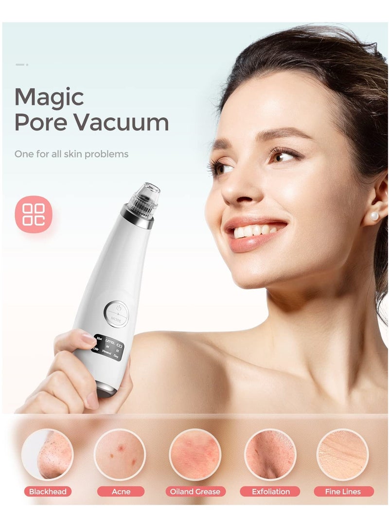 Barakah جهاز شفط الرؤوس السوداء مزيل حب الشباب، منظف مسام الوجه الكهربائي، 3 مستويات قوة شفط قابلة للتعديل، قابل للشحن عبر USB - Image 3