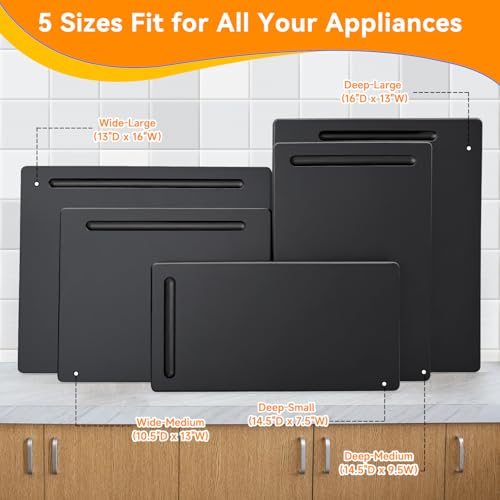 Lyonbi Wood Appliance Slider with 360' Wheels, 10.5"D x 13"W Sliding Tray for Coffee Maker & Heavy Kitchen Appliances,Countertop Appliance slider for Kitchen Appliance, Premium Wood Rolling Tray,No Assemble - Image 3