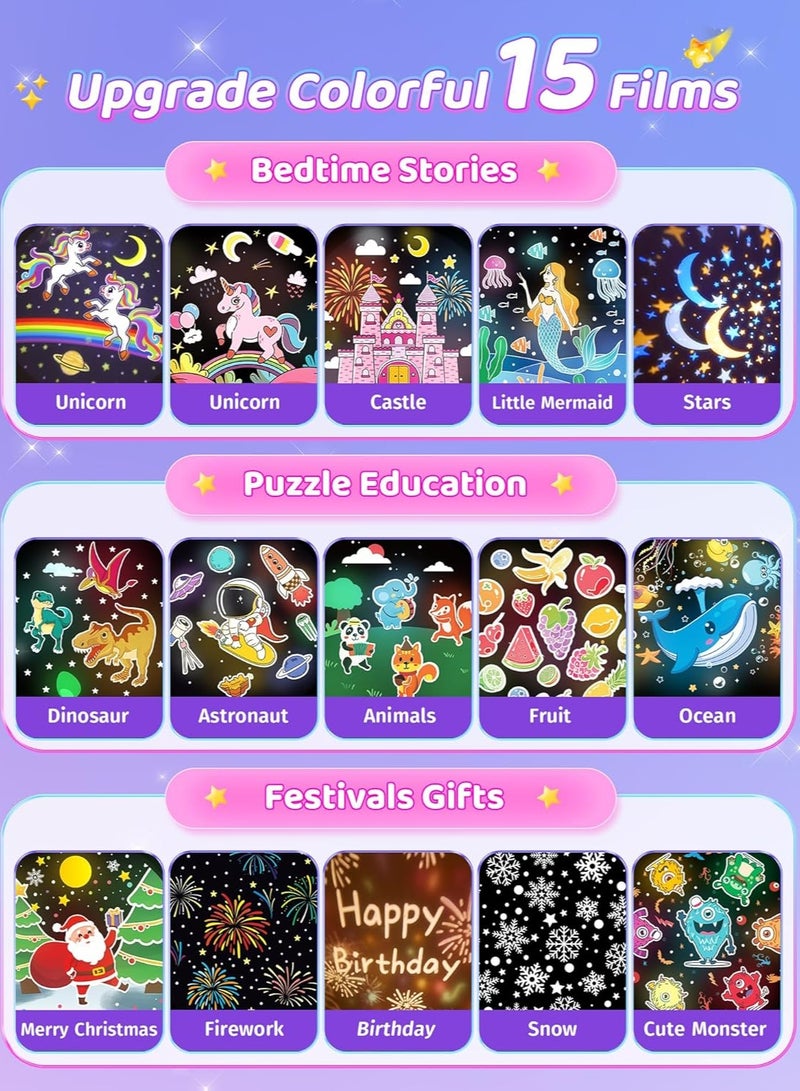 ELTRAZONE Kids Night Light Projector with Remote Control – 15 Rotating Film Patterns & 10 Soothing Sounds – Baby Star Projector Night Light with Timer, Music, and Colorful Lights – Sleep Aid Light for Toddlers, Girls, Boys – Ideal Christening Gift - Image 4