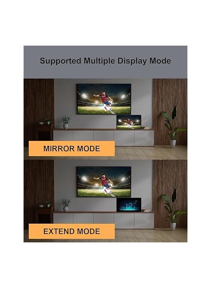 MOWSIL HDMI to DP 4K Cable 2Mtr, DisplayPort to HDMI 4K@60Hz Cable,Support Eyefinity Multi-Display, Gold-Plated Connector and Aluminum Alloy Body - Image 3