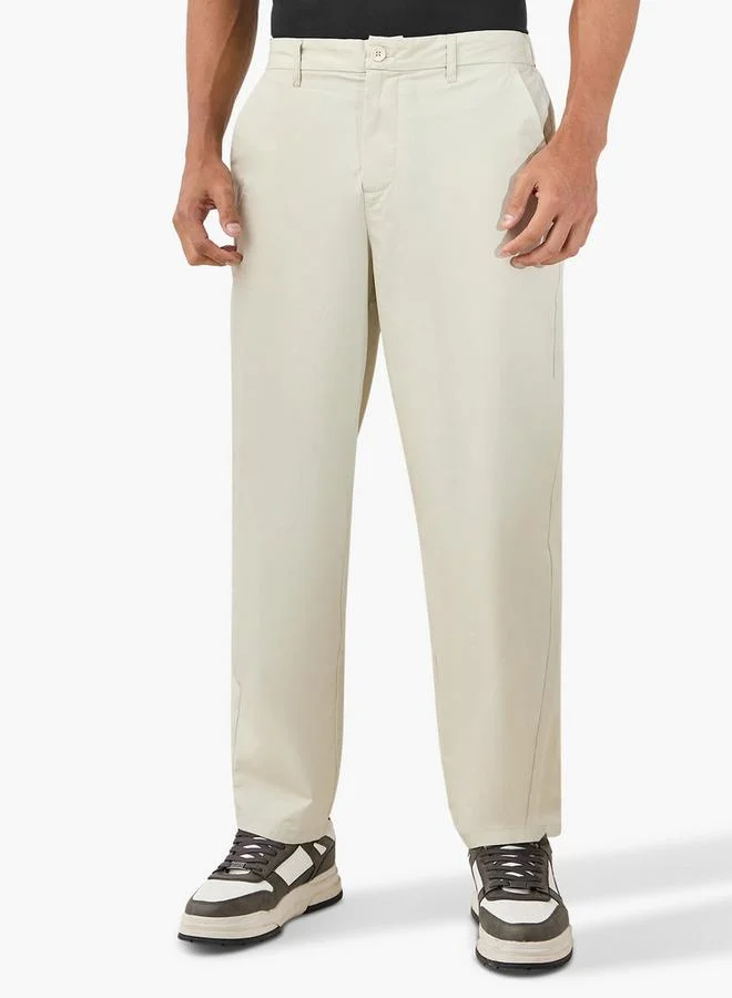 Emperor Emperor Pleated Mid-Rise Straight Fit Poplin Trousers