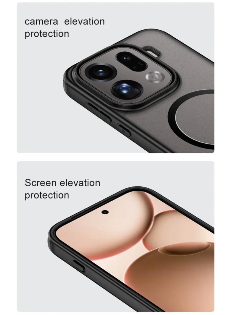 Magnetic Transparency Case Compatible with OPPO Find X9 Pro Cover with Wireless Charging, Four Corner Airbag Anti Shock and Anti Drop Shell Cover for OPPO Find X9 Pro - Image 5