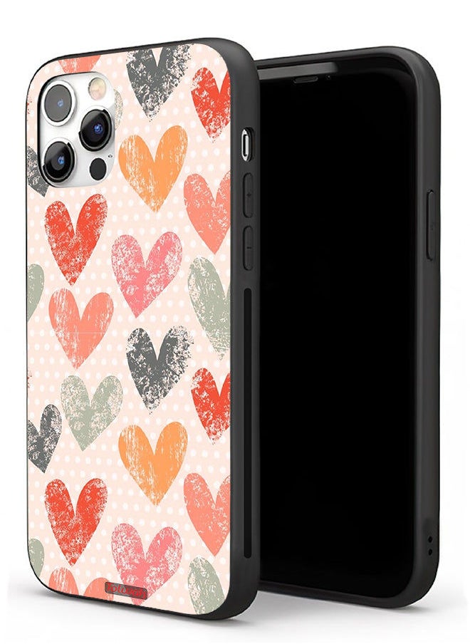 Tolwak Apple iPhone 11 Pro Max Protective Case Hearts Art  - Image 1
