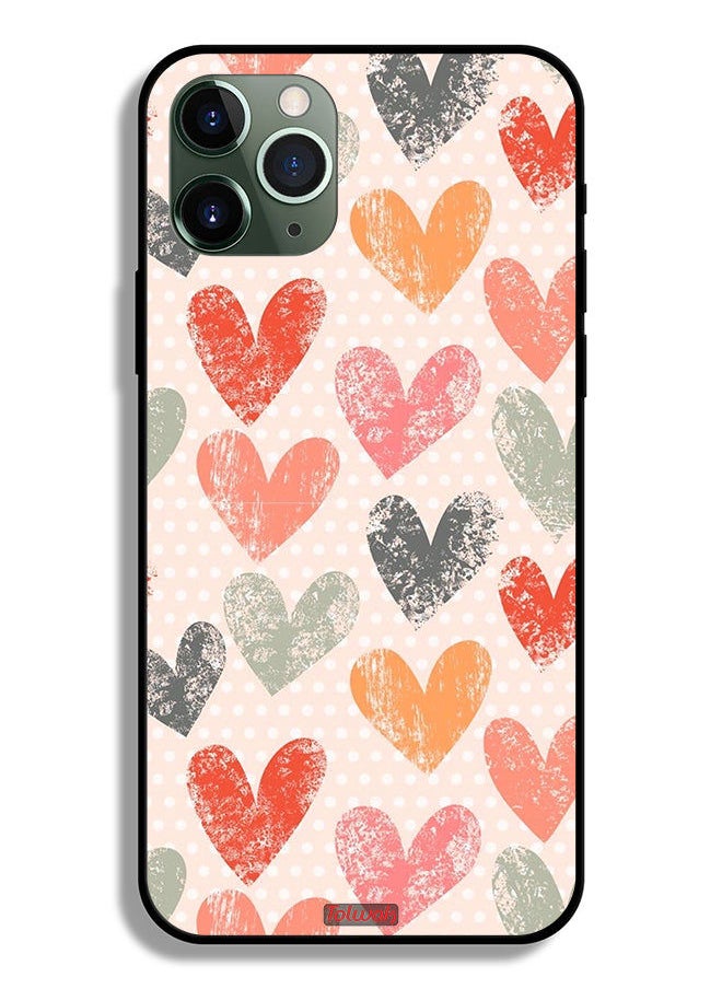 Tolwak Apple iPhone 11 Pro Max Protective Case Hearts Art  - Image 2