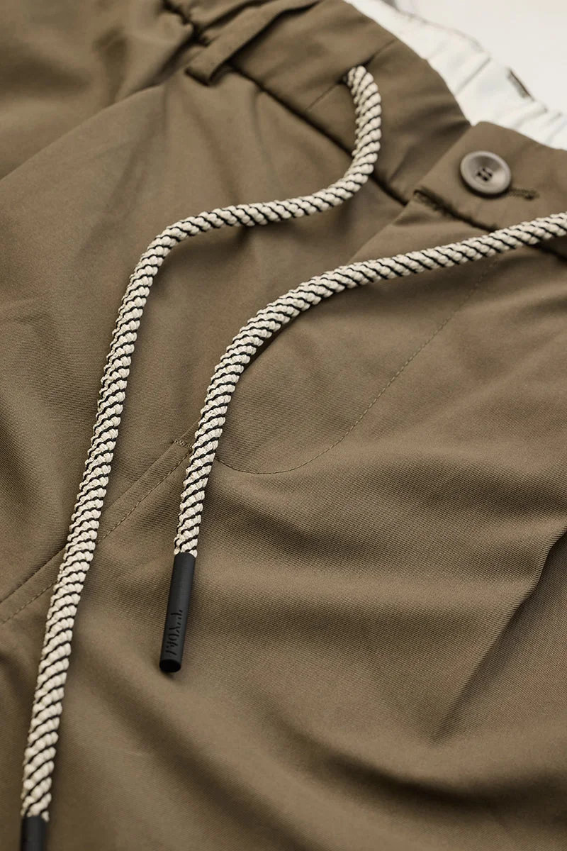 SNITCH Olive Mid Rise Relaxed Fit Cargo Pants