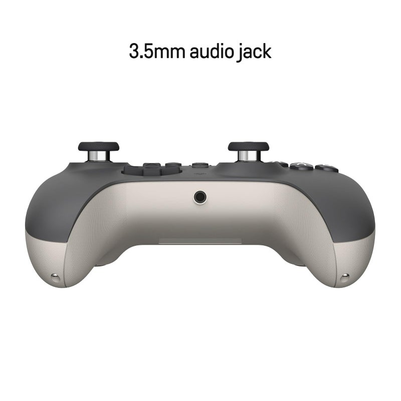 8Bitdo Ultimate C Hall Effect Joysticks/Hall Trigger Wired Controller with RGB Lighting Fire Ring, 3.5mm Audio Jack for Xbox Series X|S, Xbox One, Windows 10/11 - Officially Licensed (Dark Gray)