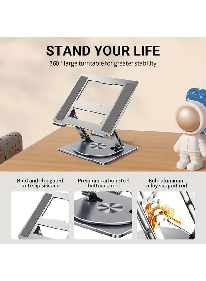 Foldable Laptop Stand LS668 With 360 Rotating Base For 10-17 Inch Devices - Image 3