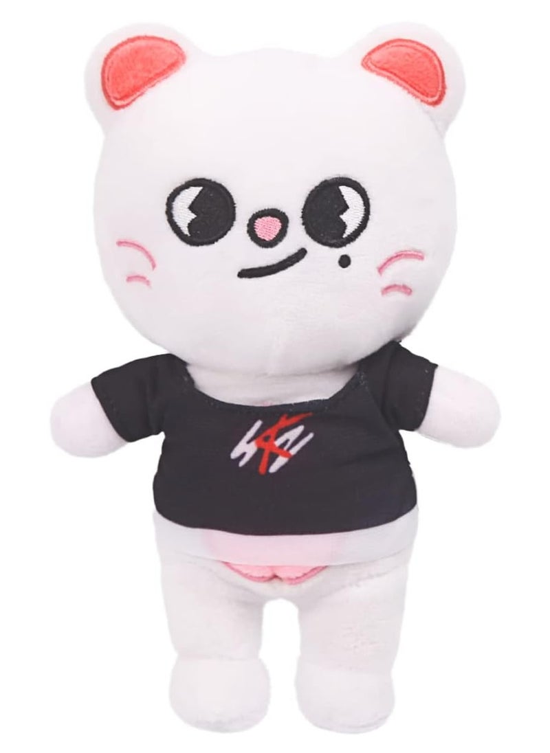 SRLIWHITE - Stray Kids White Rabbit Plush Toy, Soft 20cm Stuffed Animal Doll for Kids, Fans, Cuddly Stray-K Character with Iconic Details, Perfect Gift for Boys & Girls (Style 1) - Image 1