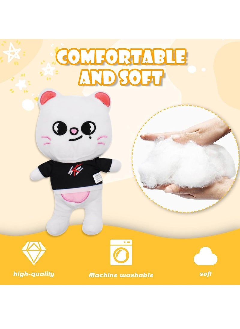 SRLIWHITE - Stray Kids White Rabbit Plush Toy, Soft 20cm Stuffed Animal Doll for Kids, Fans, Cuddly Stray-K Character with Iconic Details, Perfect Gift for Boys & Girls (Style 1) - Image 1