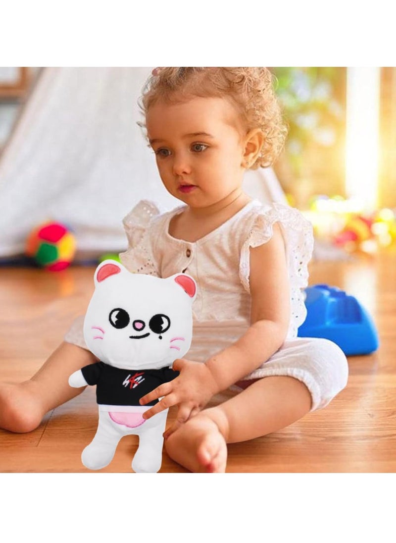 SRLIWHITE - Stray Kids White Rabbit Plush Toy, Soft 20cm Stuffed Animal Doll for Kids, Fans, Cuddly Stray-K Character with Iconic Details, Perfect Gift for Boys & Girls (Style 1) - Image 1