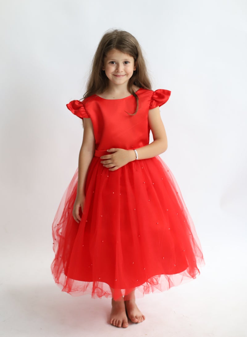 D'Daniela Anna Princess Dress - Red - Image 1