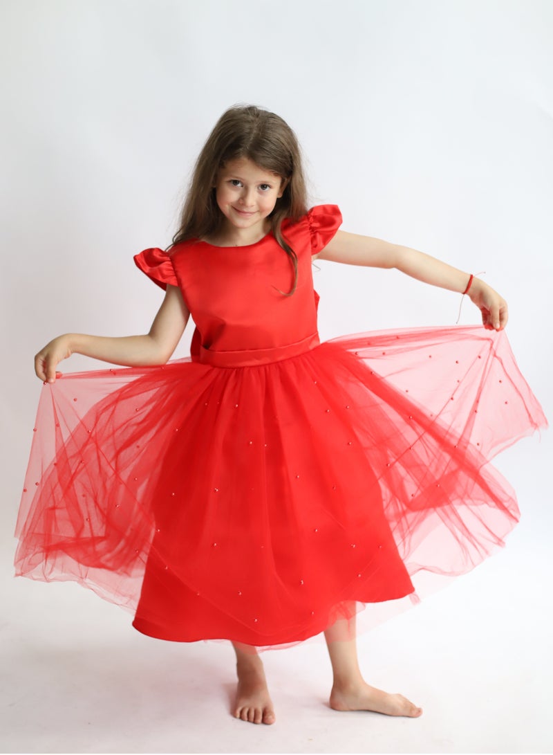 D'Daniela Anna Princess Dress - Red - Image 3