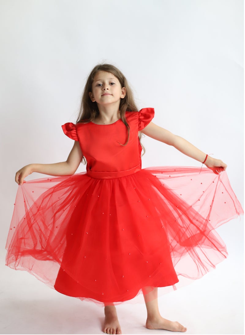 D'Daniela Anna Princess Dress - Red - Image 4