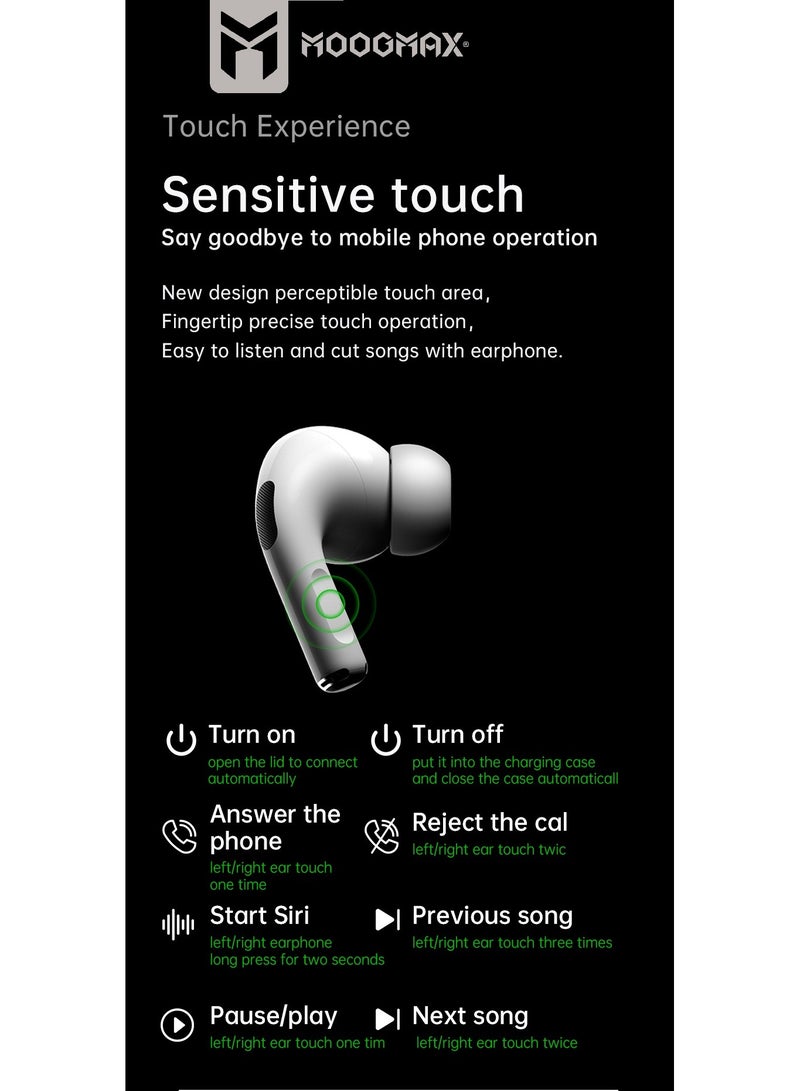 The Smart bundle package 2-in-1, Ultra smart watch 49MM Titanium case, works with gestures, all sports modes, heart and sleep measurements, supports NFC And Airbuds pro2 from Moogmax with noise cancel
