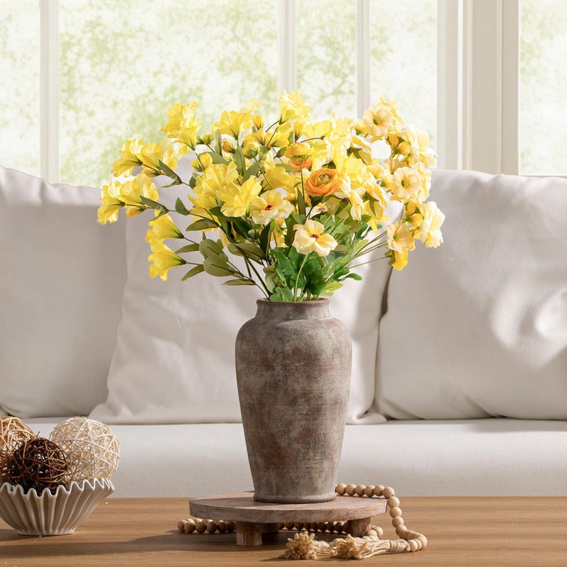 ooit Ceramic Rustic Vase, 11 Inch Large Flower Vase Tall Farmhouse Decorative Vase Floral Pottery Vases for Home Decor Table Living Room Entryway Mantel Bedroom Bathroom Kitchen - Rustic - Image 4