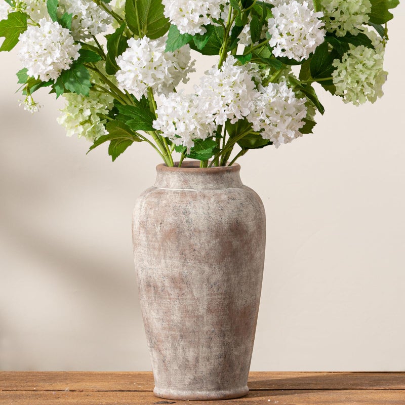 ooit Ceramic Rustic Vase, 11 Inch Large Flower Vase Tall Farmhouse Decorative Vase Floral Pottery Vases for Home Decor Table Living Room Entryway Mantel Bedroom Bathroom Kitchen - Rustic - Image 1