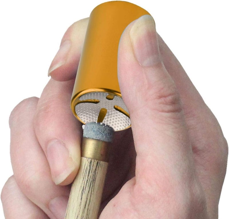 woobles Billiard Tip Shaper Tool, Practical 2 in 1 Cue Tip Pick, Pool Stick Tip Pick, Portable Billiard Tip Shaper, for Cue Sports Supplies Cue Sports Accessories(Golden)-Golden - Image 2