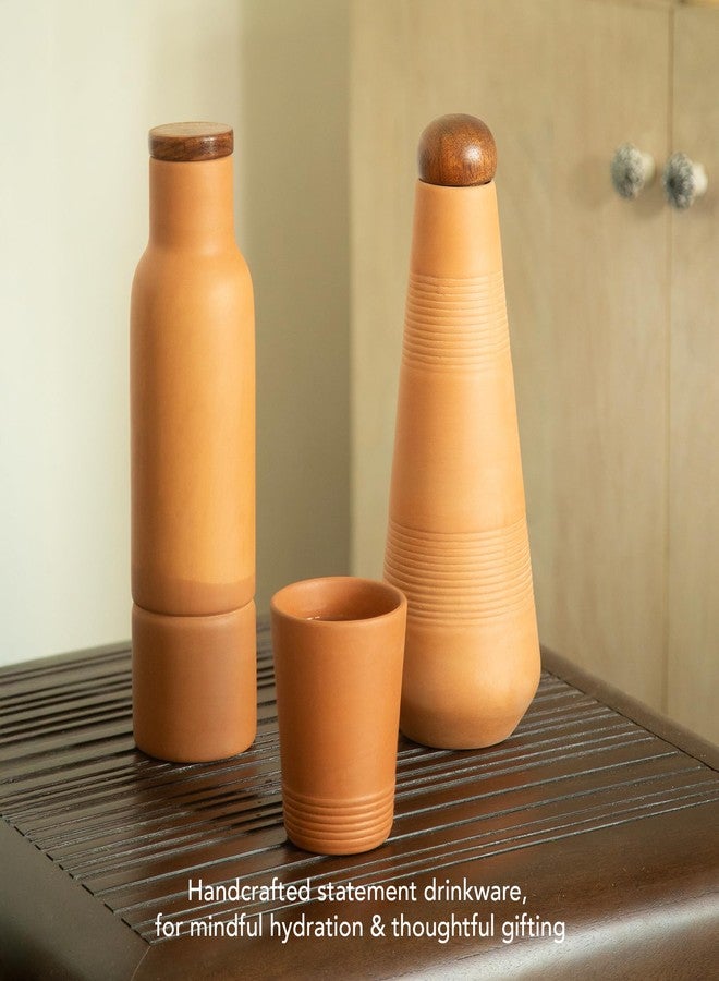 Ellementry Handmade Terracotta Tumbler 250ml, Reusable Clay Mitti Kulhad for Water, Tea, Coffee & Other Drinks, Eco-Friendly Kitchen Tableware (Brown) - Image 4