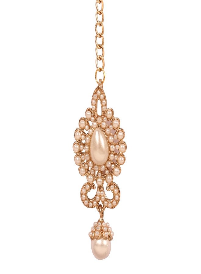 تتش ستون مجوهرات رأس هندية من Touchstone maang tikka إكسسوارات شعر للنساء وغطاء رأس ذهبي للجبهة mangtika bollywood بسيط كوندان لحفلات الزفاف وسلسلة أنيقة لحفلات الزفاف tikli borla filigree netthi chutti - Image 1