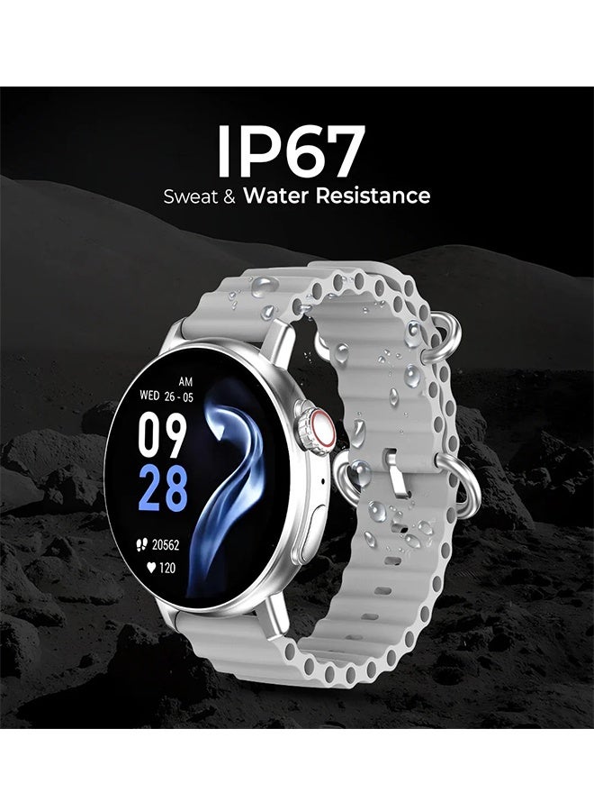 iCruze Pronto Vista Smartwatch with 1.5" LCD Display, Bluetooth Calling, Heart Rate & SpO2 Monitor, Multiple Sports Modes, 200+ Watch Faces, Wireless Charging, IP67 Water Resistance - Image 3