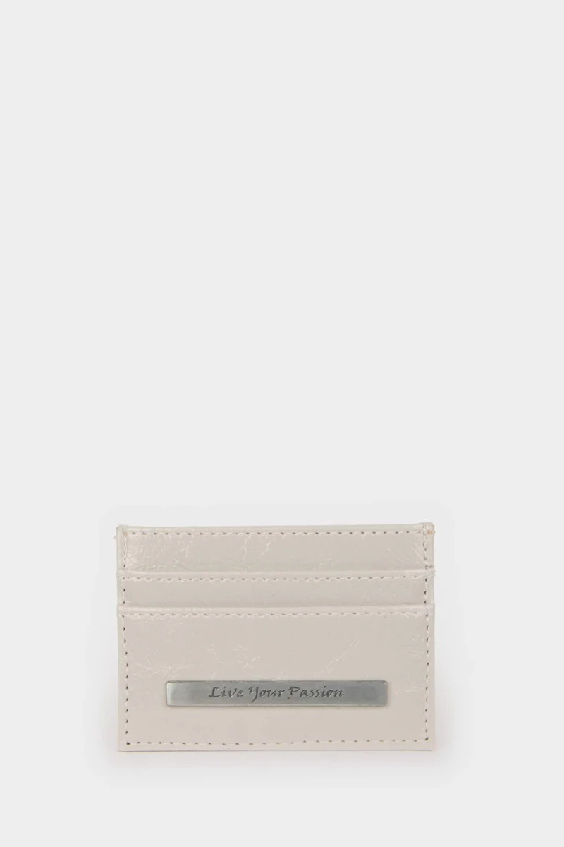 Woman Faux Leather Business Card Wallet