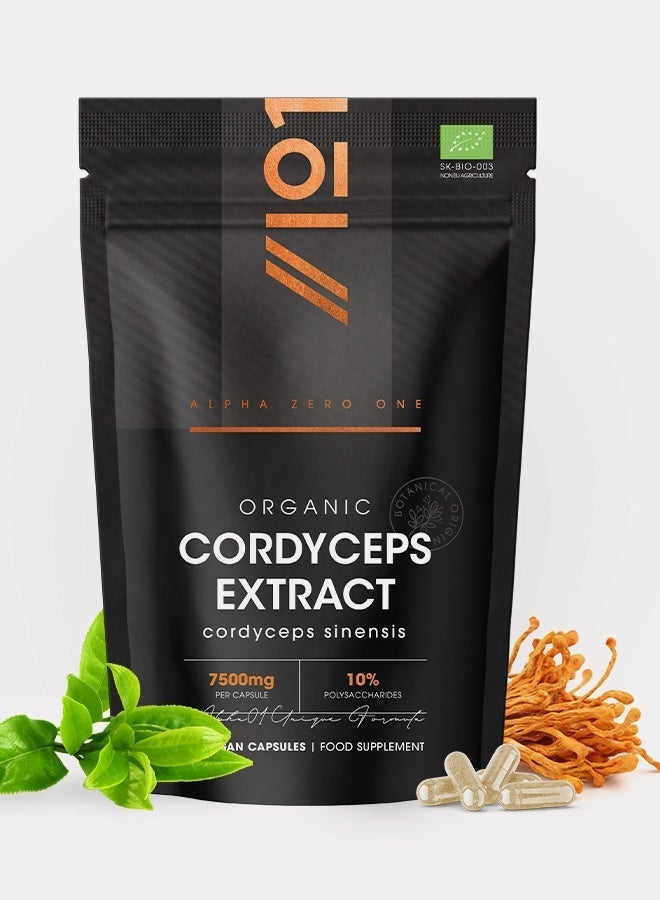 ALPHA01 Organic Cordyceps Extract 7500mg – Supports Energy & Immunity, 90 Capsules - Image 2