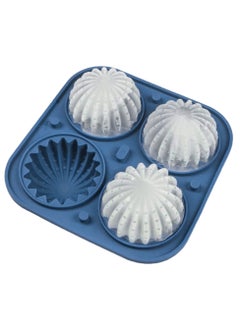 SPRINGWELL Ice Cube Tray Cactus Shape Ice Tray With Integrated Funnel BPA Free Silicone Ice Maker For Beverages Easy Fill And Release Ice Trays For Freezer Makes 2 Inch Ice Balls Blue  - Image 2