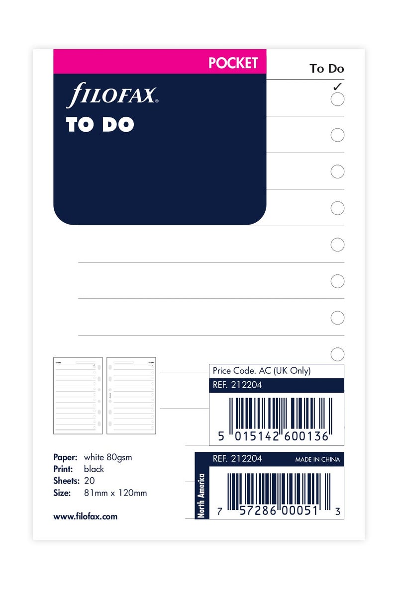 FILOFAX قائمة المهام فيلوفاكس جيب (B212204) - Image 1
