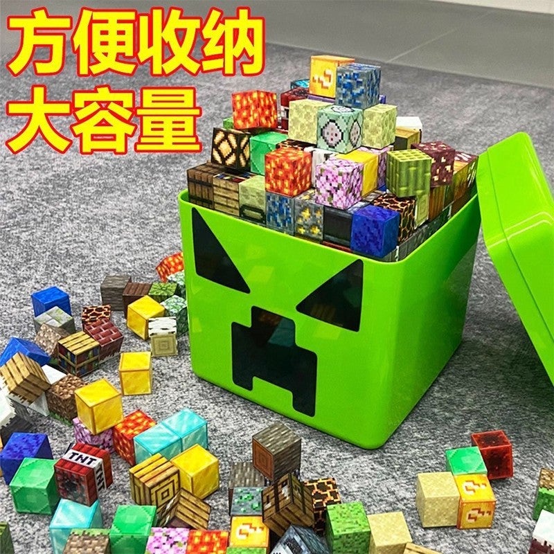 My Magnetic Cube World Rubik's Cube Magnetic Iron Stone Building Blocks Three-Dimensional Puzzle Children's Educational Assembling Toy Boy